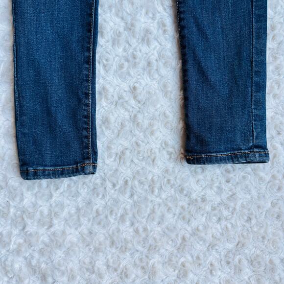 7 For All Mankind Kids Skinny Straight Cotton Blue Denim Jeans Size 14 - Picture 3 of 10